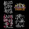 MAYJOYDIY Musical Dance Iron-on Rhinestone Decals, 4 Pieces, White Crystal, Glass, 29.7x21cm, Heat Transfer Patches for Shirts Bags Hats Jacket Jeans Decoration