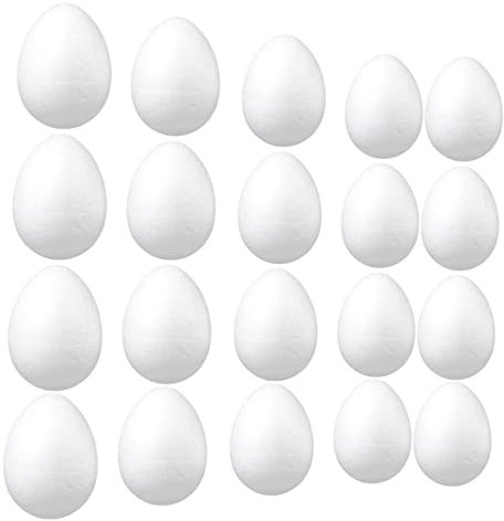 Angoily 20pezzi Uova Pasqua Simulate Fai da Te Uova Pasqua Dipinte Mano per Decorazione