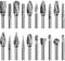 20Pcs Carbide Burr Bits for Dremel Tool Accessories, 1/8 Shank Rotary Tool Bits Compatible with Milwaukee, Die Grinder Bits for Metal Aluminum Stone Steel Plastic Carving Cutting Grinding