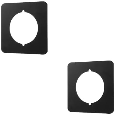 Funnytek 2PCS Door Lock Repair Plate, Door Lock Reinforcement Plate Square | Stainless Steel, Door Lock Fixing Plate, Door Knob/Deadbolt Fixing Filler Cover Plate, Prevent Door Lock Loose or Wobbly