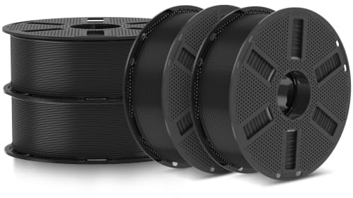 JAYO ABS Filament 1.75mm Schwarz*4 1KG/Spule 4KG | Hohe Zähigkeit & Schlagfestigkeit, Geringe Schrumpfung, präzise Maßhaltigkeit, HDT 95°C, für die meisten FDM 3D Drucker
