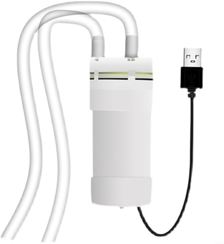 HOHOVYVY Mini pompa dell'acqua a batteria, USB 4 l/min, pompa autoadescante con spegnimento automatico, per acquario, idroponica (5 metri)