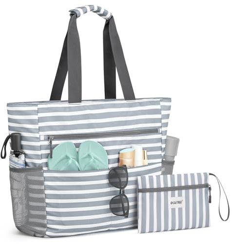 G4Free 35/50/80L Strandtasche XXL Familie & Badetasche Faltbar Groß | Wasserdicht/Leicht für Shopping Strandurlaub und Schwimmbäder