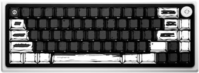 Tryhard Clavier Magnétique Gaming Celshading Noir, Clavier Filaire 65% avec Commutateurs Magnétiques à Effet Hall, Rapid Trigger 8000Hz, Hot Swap, ARGB, USB-C FR Layout AZERTY Français