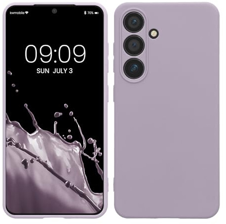 kwmobile Handyhülle für Samsung Galaxy S24 Hülle - weiches Handy Silikon Case - Schutzhülle Cover - Lavendel