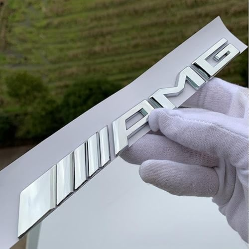 YIFANFENGSUN Metal Car Aufkleber Sticker für AMG, Trunk Bumper Decal Aufkleber Schriftzug Auto Körper Heckklappe Abzeichen UV-Schutz
