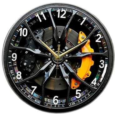 LeeQinersw Wanduhr in Form Eines Autoreifens, Moderne Wanddekoration, Dekorative Uhr für Wohnzimmer, Kinderzimmer, Schlafzimmer – Design, 25cm