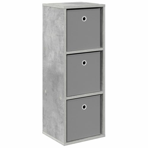 vidaXL Sideboard mit Schubladen Beton Grau 30,5 x 27 x 84,5 cm