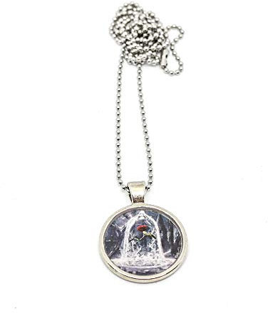 Collana lunga rosa la Bella e la Bestia da 25 mm