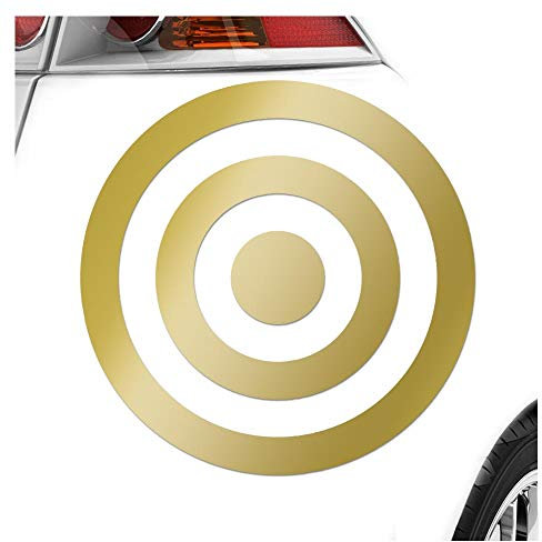 Kiwistar - Autoaufkleber - Bullseye Zielscheibe RAF Heckscheibe Auto Aufkleber wetterfest für Kfz LKW Mofa Truck - Sticker außen selbstklebend Tuning Zubehör für Fenster Fahrzeug Scheibe