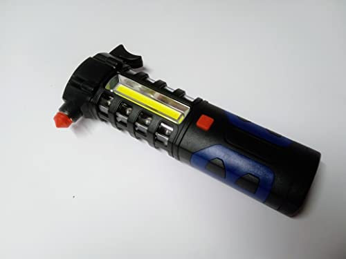 Martello emergenza rompi vetro per auto con torcia led e taglia cinture