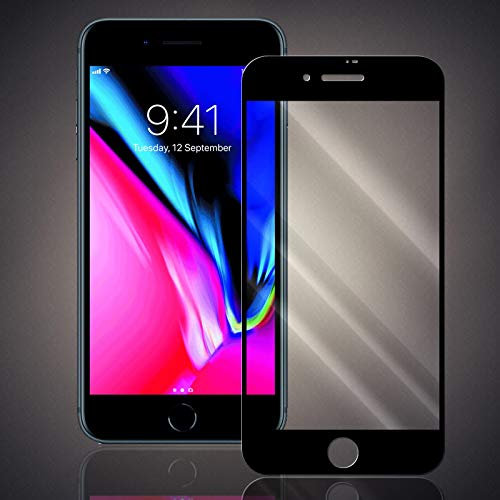 numerva Panzerfolie kompatibel mit iPhone 6 Plus Panzerglas Vollständige Abdeckung iPhone 6S Plus Panzerglasfolie [Schwarz]