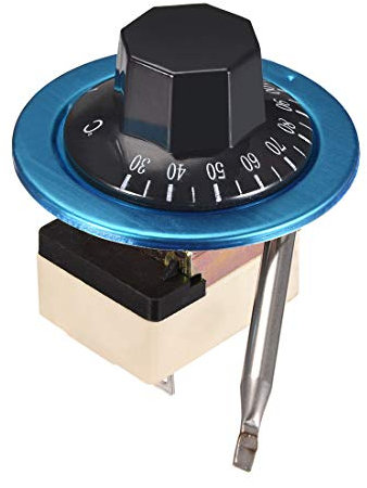sourcing map Termostato ajustable de Horno eléctrico, Controlador de temperatura, 30-110℃ 16A de 3 pines