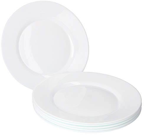 Van Well Bormioli Rocco Toledo 6-TLG. Speiseteller Set Ø 25 cm I Weißes Opalglas