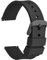 WOCCI 16mm Bracelet de Montre Silicone pour Femme et Homme avec Boucle Noire (Noir)