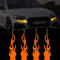 TOMALL 4 Stück 29 cm Reflektierende Aufkleber Auto Vinyl Racing Racing Flamme Streifen Aufkleber Golfwagen ATV Motorrad Fahrrad Skateboard Laptop DIY Dekoration (Orange)