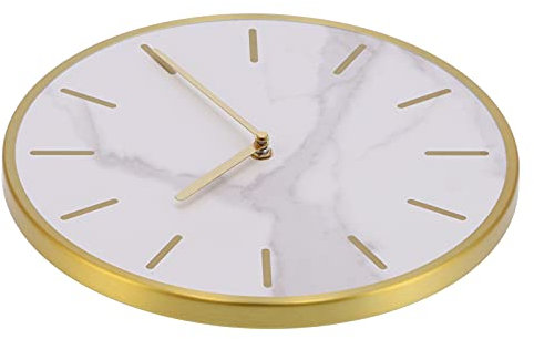 VBESTLIFE Wanduhr, Große Pendel Runde Stumm Hängeuhr Schweres Zement Design für Industriellen Stil Modern