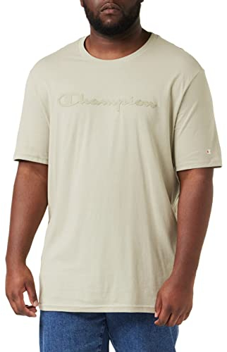 Champion Herren T-Shirt American Classics Big Logo S-s, Taupe, S