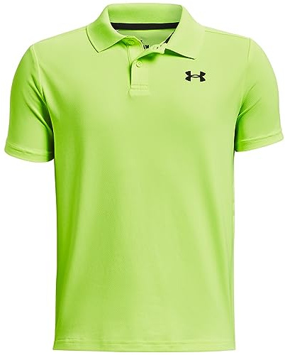Under Armour Boys Performance Polo, (369) Lime Surge / / Black, L