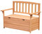 Outsunny Banc de Jardin en Bois de Sapin avec Coffre de Rangement dim. 112L x 58l x 84H cm