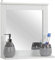 Yorkshire Homeware Wall-Mounted Mirror, Bathroom Mirror with Shelf, Hanging Vanity Mirror, Home Office Living Room Finish White