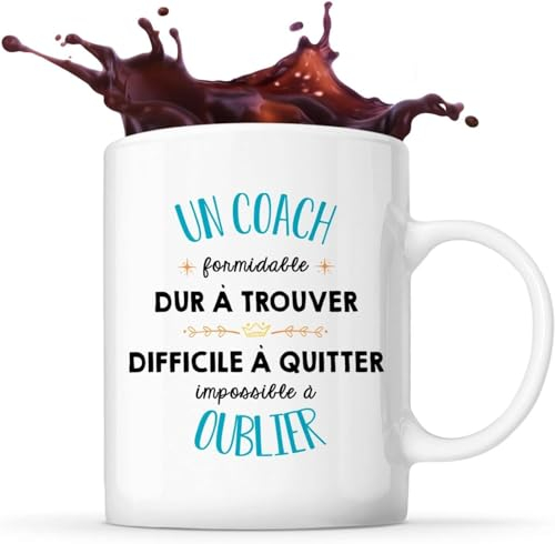 Mug blanc Un coach formidable – Design dédié aux Coachs – Cadeau personnalisé, utile et plein d’émotion pour entraîneur, mentor ou professeur