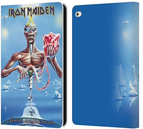 Head Case Designs Offizielle Iron Maiden SSOSS Plattencover Leder Brieftaschen Handyhülle Hülle Huelle kompatibel mit Apple iPad Air 2 (2014)