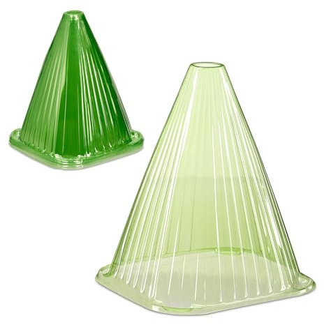 Relaxdays Cloche à Salade, Lot de 10, en PVC, Protection Contre Le Gel et Les escargots, HLP : 22 x 19 x 19 cm, Verte