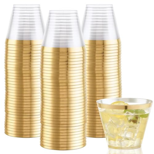 Hioasis 200Pcs 9OZ Clear Cups