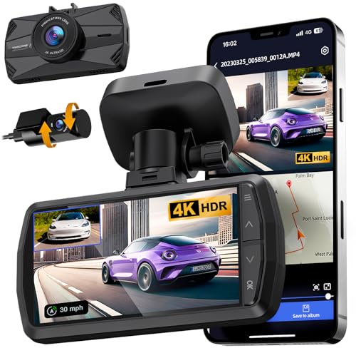 Wildlife Camera, 2.7K 58MP HD Wildlife Camera, 38 Pieces, 940nm IR LEDs, Dash Cam Front and Rear, Real 4K+1080P WiFi GPS
