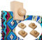 laffeya Tapestry Clamps, 4 Pcs Wood Rug Hanging Clips, Rug Wall Hanger for Wall Hanging and Display, Wooden Blanket Clips Hangers (Beech 4)