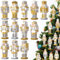 Qunclay 36 Stück Weihnachten Nussknacker Ornamente Holz Hängende Miniatur Nussknacker Figuren Traditionelle Nussknacker Weihnachtsdekoration für Zuhause Urlaub Weihnachtsdekoration