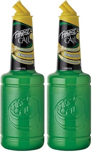 Finest Call, Lemon Juice, 1 l, Succo di Limone di Prima Spremitura, Gluten Free, Ideale per Cocktail, Soft Drink, Long Drink e Limonate (Confezione da 2)