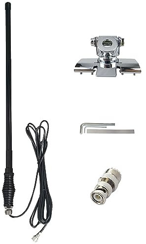 Antenna radio per auto, antenna mobile – Doppia banda VHF UHF Antenna PL259 – Compatibile con Kenwood, Baofeng, ICOM – Antenna portatile per radio – 75 cm di lunghezza