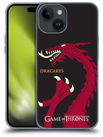 Head Case Designs Offizielle HBO Game of Thrones Drache Dracarys Grafiken Gelhülle [Militärischer Schutzgrad] Kompatibel Mit Apple iPhone 15 Und Kompatibel Mit MagSafe