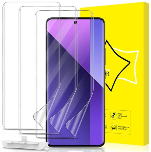 GiiYoon 3 Piezas Protector de Pantalla para Xiaomi Redmi Note 13 Pro Plus / 13 Pro+ 5G [No es de cristal], Película Protectora de Hidrogel Flexible de TPU, Curva 3D de Cobertura Completa, Sin Burbujas