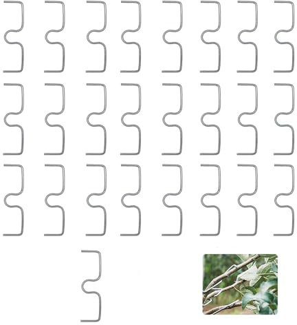 Okaywork Astzieher Halter für Obstzweige,M-Shaper-Abzweigbieger-Winkelöffner Pflanzenstütze für Gartenzweige,Astfixierer Zweigspreize für Gartenbäume,Garten Wachsen Unterstützung(um 250g,um 25 Stück)