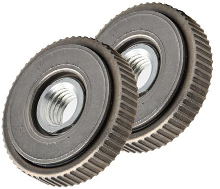 2Pcs Quick Release Nut for Angle Grinder, M14 Angle Grinder Locking Nut, Angle Grinder Pressure Plate, Professional Angle Grinder Attachments, for M14 Interface Angle Grinders - Silver