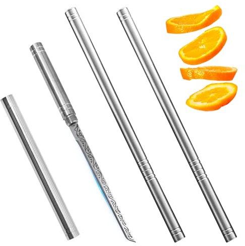 Axingqiwu 2pcs Multipurpose Outdoor Portable Fruit Knife With Sheath, Couteau à Fruits Portable Multifonction d'extérieur avec Fourreau, Applicable à Outils Vie Camping Plein Air