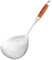Barfeery Large Skimmer Slotted Spoon - 304 Stainless Steel Skimmer Spoon with Wooden Long Handle, 16 Inches Deep Fryer Scoop Easy to Use