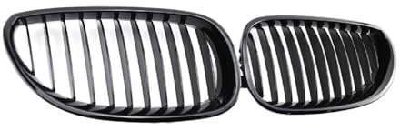 Fuicotto Auto Kühlergitter Auto Front Niere Grill Haube Gitter Einzelne Linie 1 Lamelle Für BM&W Für E60 E61 5 Serie M5 525I 525Xi 528I 528Xi 530I 530Xi 2003-2010(Schwarz glänzend)