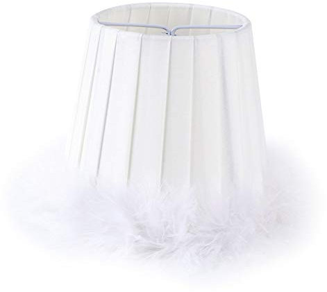 Weiße Clip-On-Kronleuchter-Lampenschirme für Kronleuchter, Feder-Hängelampenschirm, moderner Lampenschirm, Stoff-Lampenschirm mit Federn, flauschige Federn-Hängelampenschirm,
