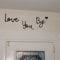 Bomiclss Love You Bye Above Door Sign, Handcrafted Plywood Script Sign With 'Bye, Modern Black Letter Sign Wall Art for Hallway Stairs Express Love and Warmth Family Sign Home Wall Decor