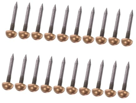 SOLUSTRE 20pezzi Chiodi Decorativi in Ottone Per Tappezzeria Mobili e Legno Design Retrò e Testa Decorativa Per Porte Divani e Arredamento
