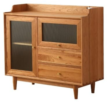 ABBNIA Sideboard Schrank Nordic Stilvolle Küche Massivholz Esszimmer Sideboard Home Wohnzimmer Wandschrank Teeschrank Buffetschrank