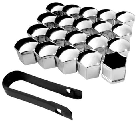 KEQAR 20 Pièces Couvre-Écrous Roue, Antipoussière, Capuchons 17mm Écrous, Cache Ecrou 17mm, Cache Moyeu, Accessoires Automobiles Universels, Bouchons Boulons Roue Voiture (17mm)