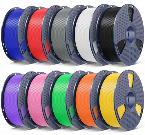 SUNLU 10KG 3D Drucker PLA Plus Filament, Multicolor PLA+ Filament