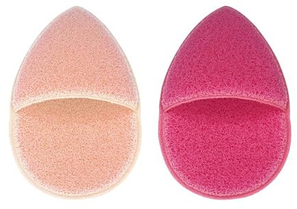 2 Pcs Face Cleaning Puff Exfoliating Sponge Reusable Facial Make Up Cleansing Pad for Facial Cleansing and Exfoliating