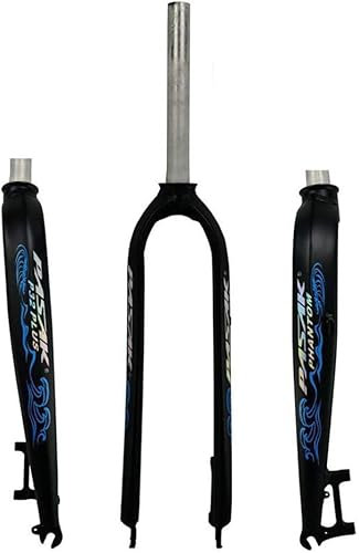 MTB Frosted Rigid Forks, Ultraleichte Aluminiumlegierung 26/29ih Gabel Fahrradzubehör Zur Unterstützung Der Hydraulischen Scheibenbremse, Blue, 29 inch