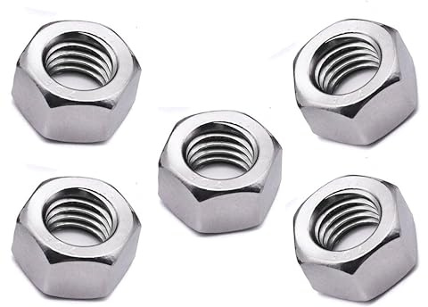 M5 (5mm) Hex Full Nut - A2 Stainless Steel (Pack of 20)